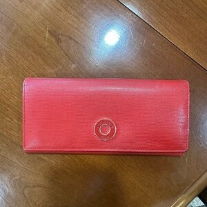 Celine Red Leather Wallet